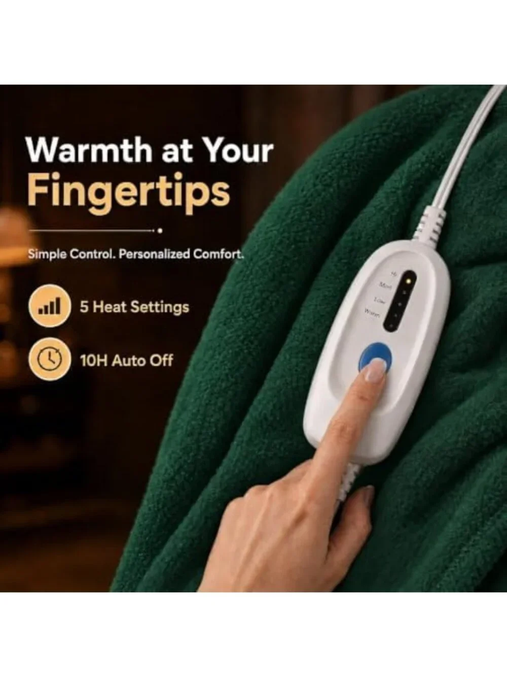 Cozy Full Size Electric Heated Blanket 72